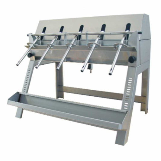 Enotecnica Pillan 5B INOX - Riempitrice manuale a 5 attacchi con beccucci serbatoio e struttura in acciaio inox (nuovo)