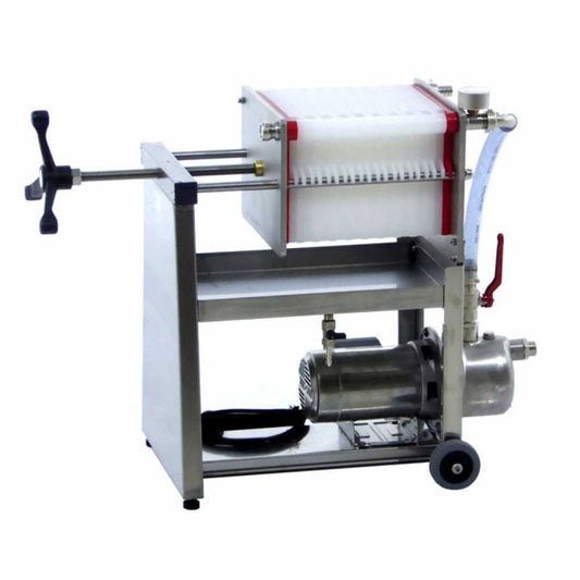 Enotecnica Pillan AF20 - Filtro a cartoni per vino carrellato - Pompa in INOX (nuovo)