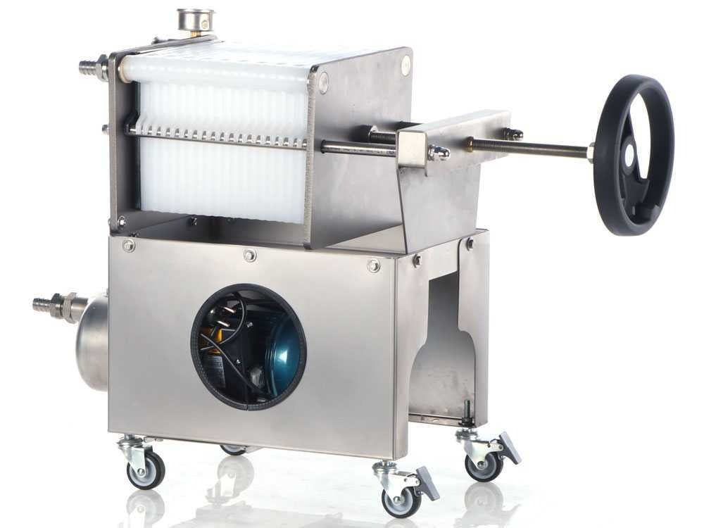 Grifo Professional Inox 10 - Filtro a cartoni per vino carrellato - Pompa in INOX (nuovo)