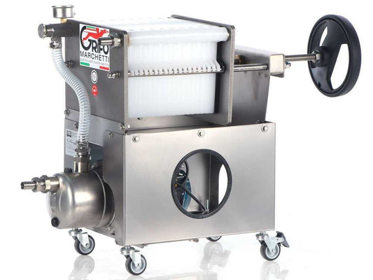Grifo Professional Inox 10 - Filtro a cartoni per vino carrellato - Pompa in INOX (nuovo)